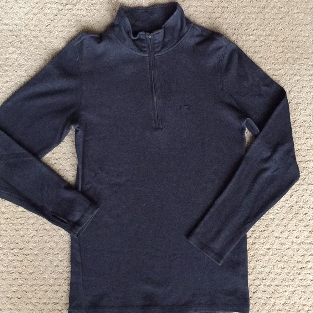 New Oakley 1/4 Zip Pullover Shirt Small Black